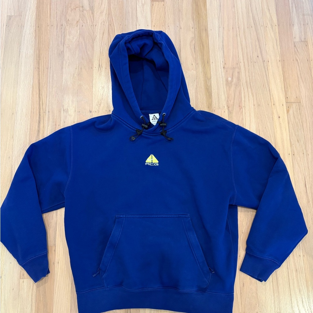 Nike ACG Blue Hoodie Hoody Sweatshirt for Men size S